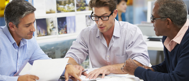 Business homepage header