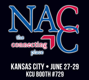 The image is a promotional flyer for NAC, labeled as "the connecting place," with event dates June 27-30 in Kansas City.