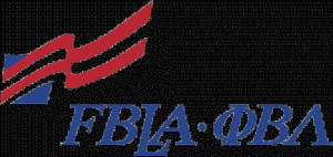 Logo with a blue square and two red wavy lines, followed by the text "FBIA · ΦΒΛ".